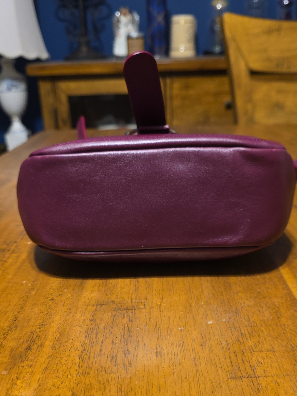 Low start Furla Vintage, Made in Italy, Burgundy Leather, XXth Century. IN EUC - Picture 9 of 15